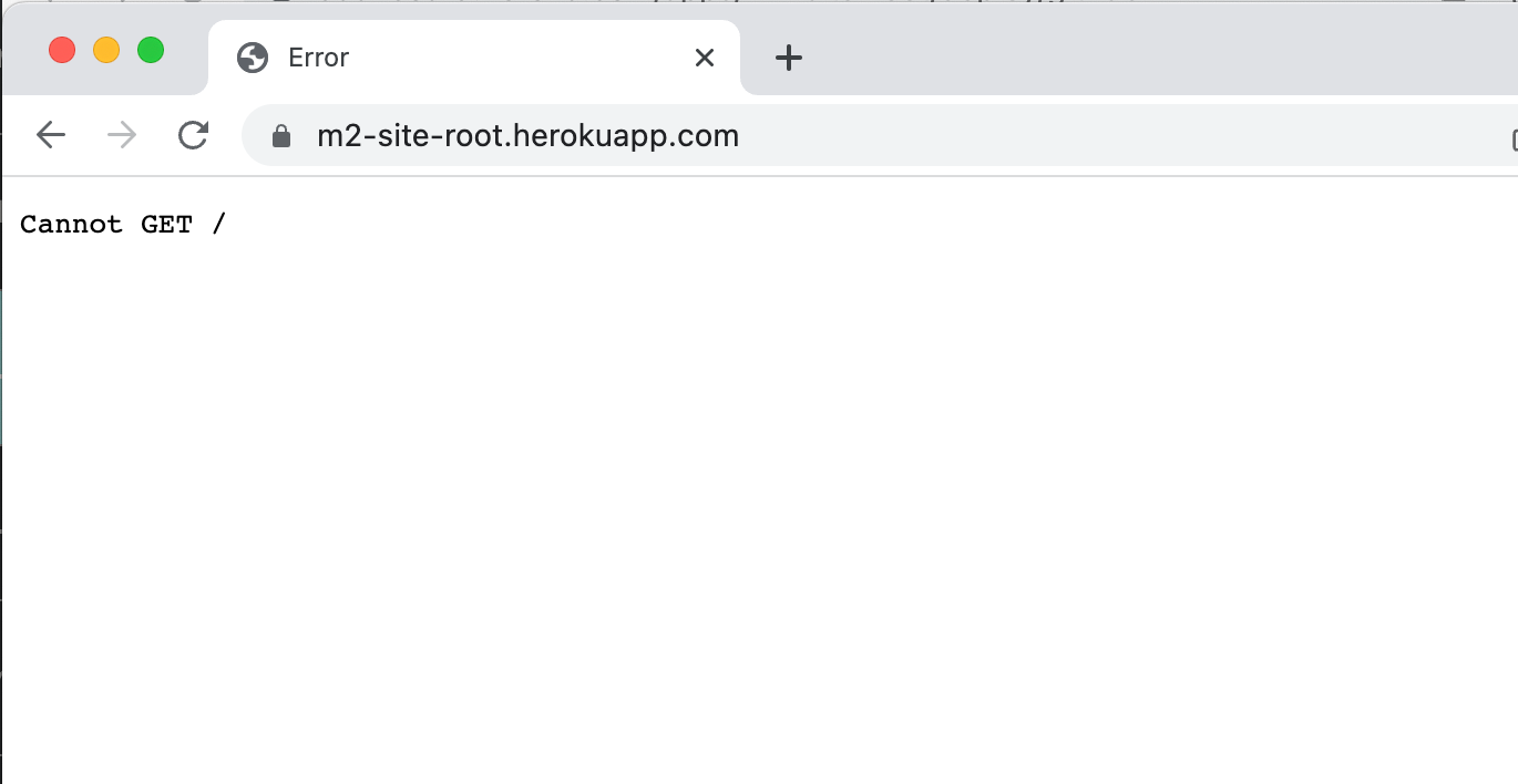Heroku Cannot Get