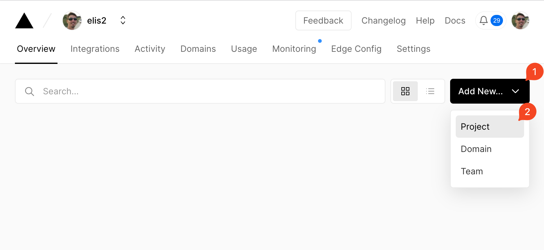 Vercel Create Project